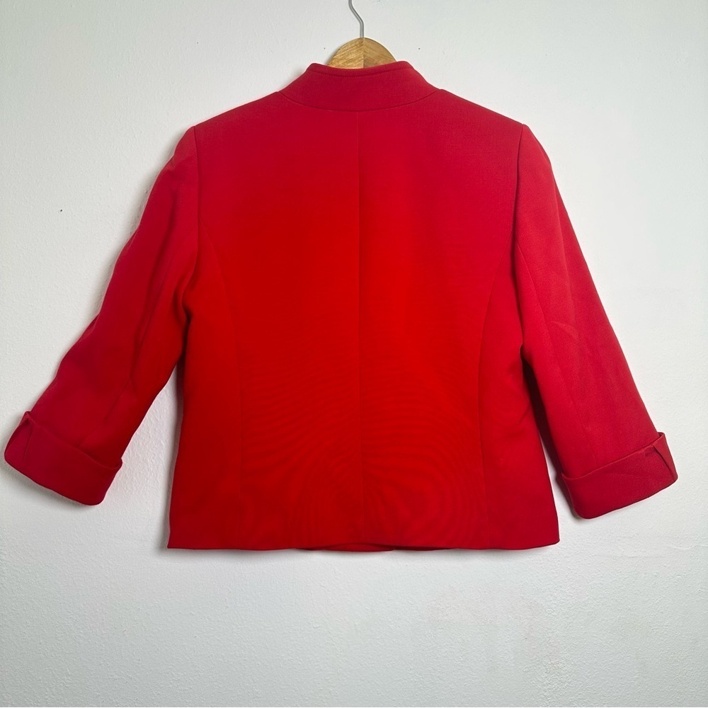 Tahiri Arthur S. Levine Elegant Red Women's Blazer with Gold Buttons - Picture 2 of 11